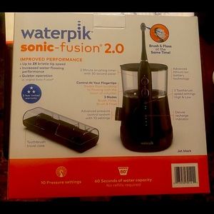 *RARE FIND* BIB- Black Waterpik Sonic Fusion 2.0 Flossing Electric Toothbrush